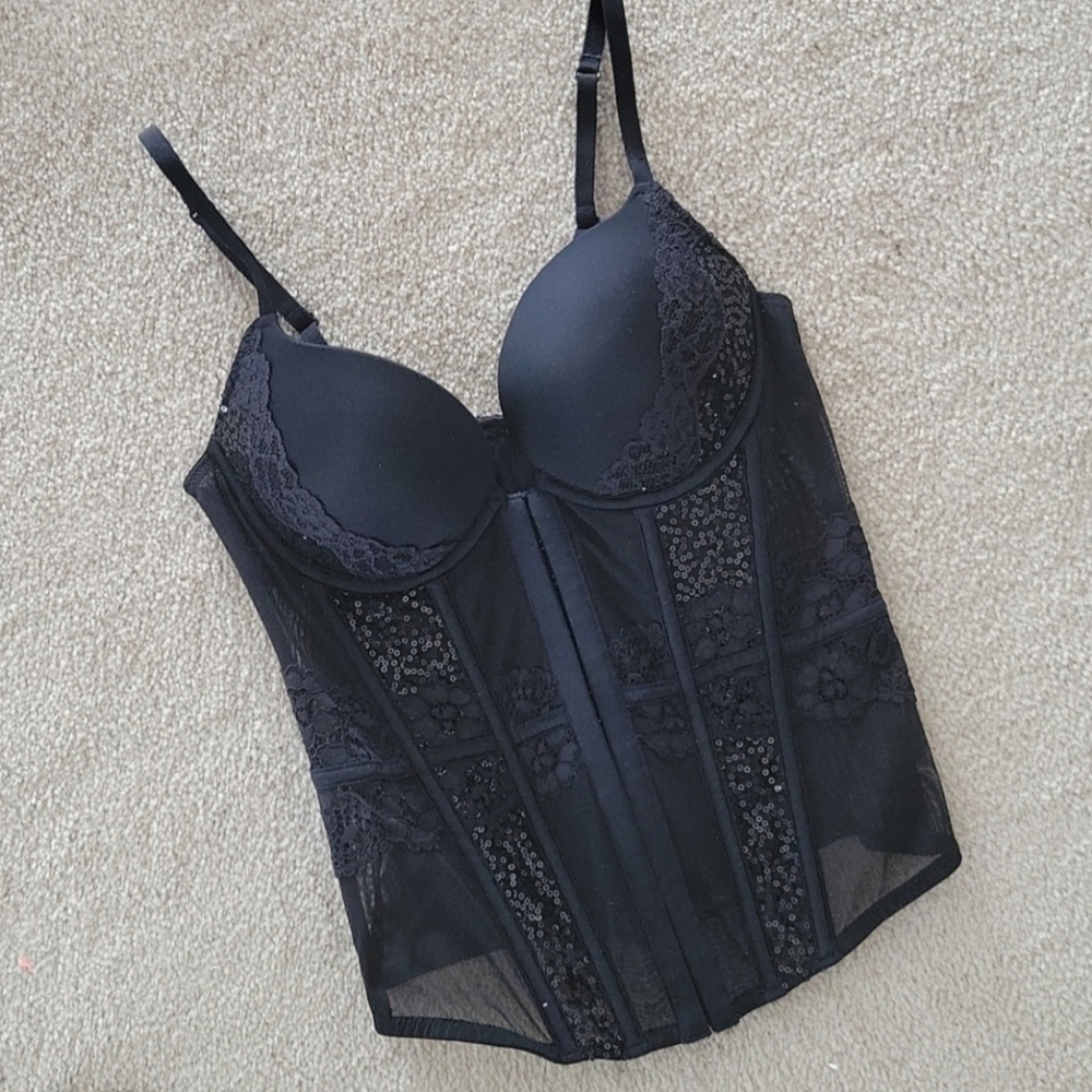3/$35 La Senza Black Lace Corset